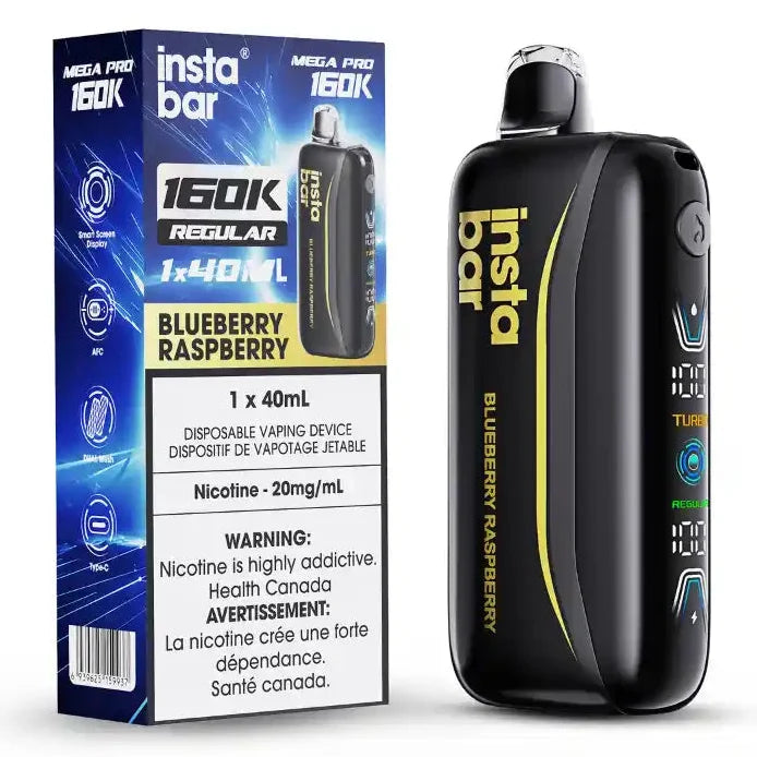 Blueberry Raspberry Insta Bar Mega Pro 160K - Disposable Vape