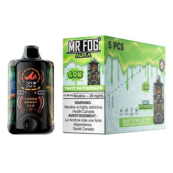 Twist Watermelon - Mr Fog Aura 60k Disposable- 20 mg nic