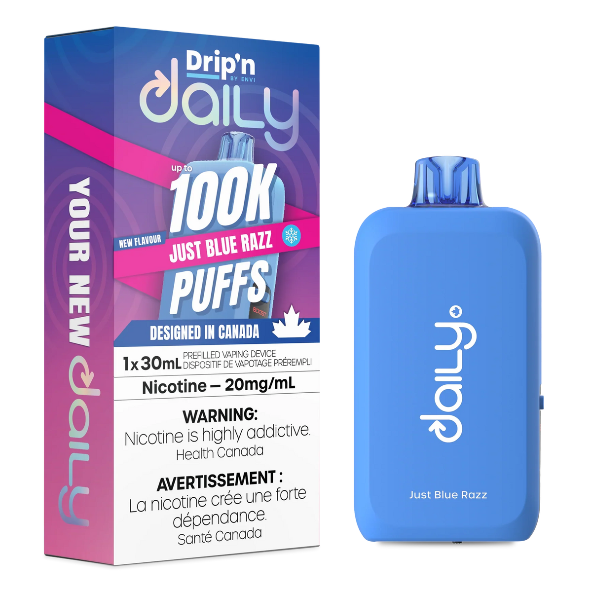 Just Blue Razz : Drip'n Daily Disposable Vape| 30mL 100K Puff