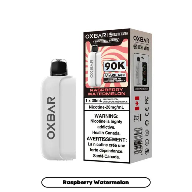 Raspberry Watermelon Oxbar Maglink 90K Pods – Rocky Vapor Essential Series (No Battery)