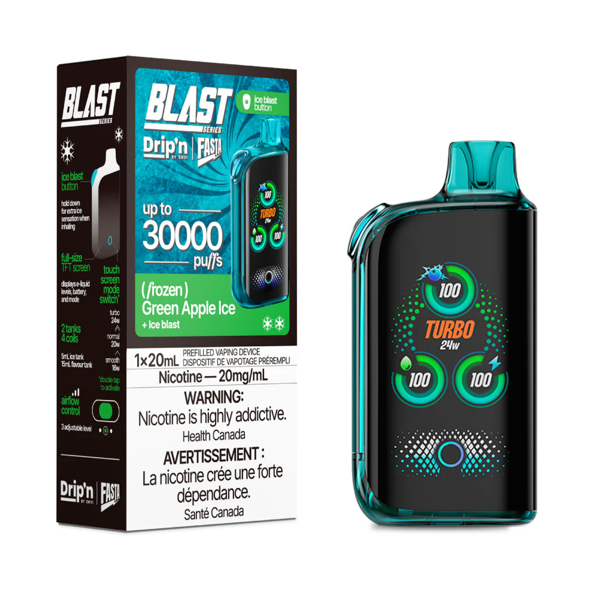 Drip'n d'Envi Fasta Blast 30K jetable