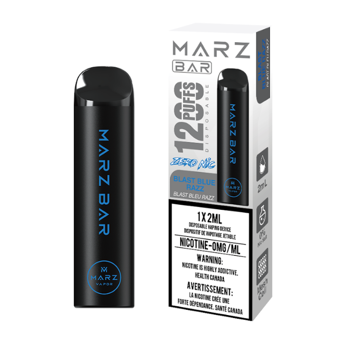 Marz Bar 1200 (Zero Nic) - Blast Blue Razz ( Nicotine Free vape )