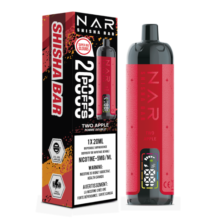 Nar Shisha Bar 20K Two Apple Disposable Vape 20mg