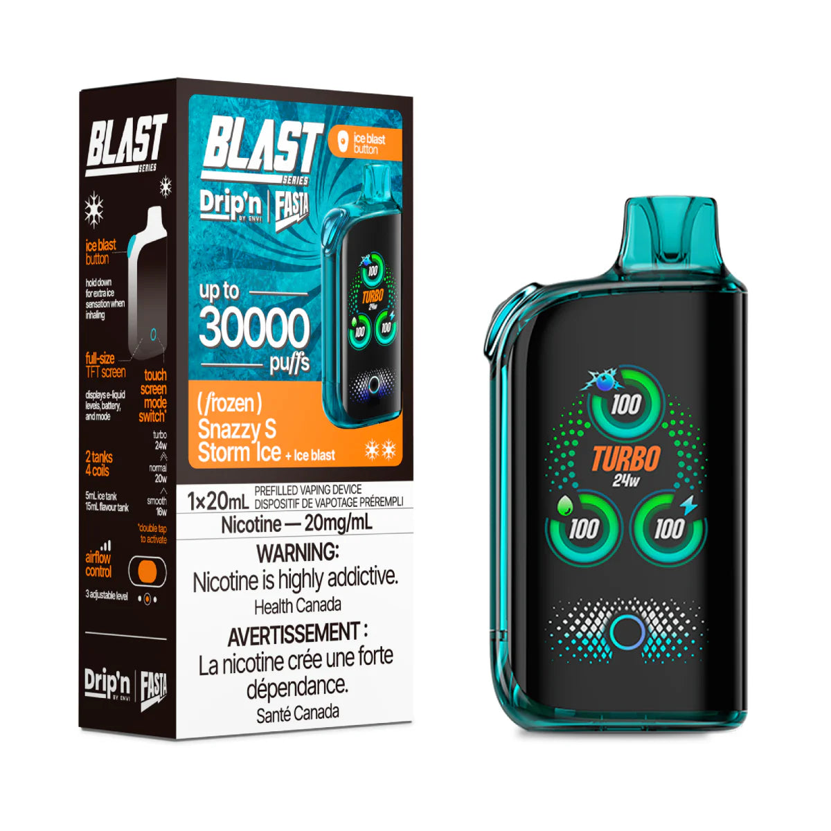 Drip'n d'Envi Fasta Blast 30K jetable