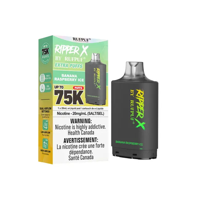 Banana Raspberry Ice - Ripper X 75k Disposable Pod- (Without Battery)