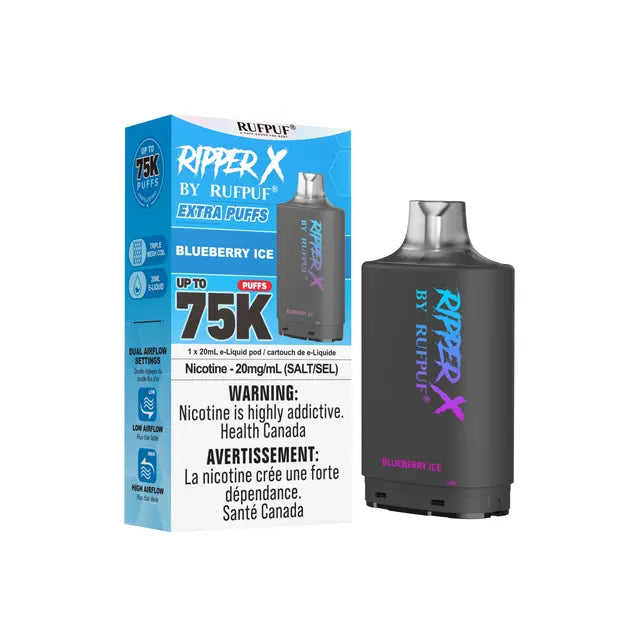 Blueberry ice - Ripper X 75k Disposable Pod- (Without Battery)
