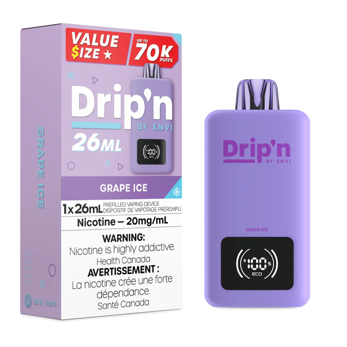 Grape Ice - Drip'n by Envi Disposable 70k Puffs