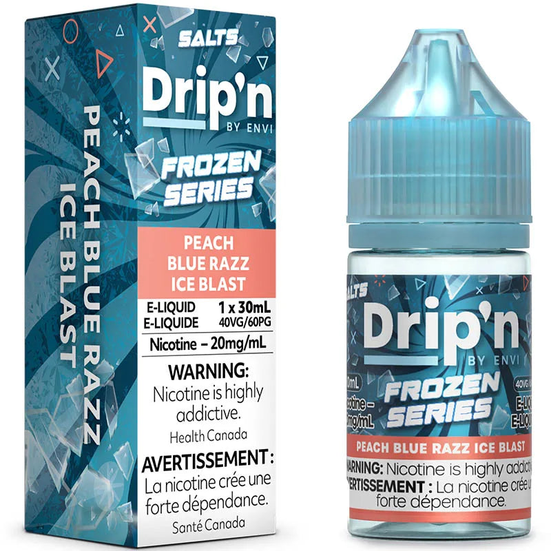 Drip'n Frozen Salts by Envi | Peach Blue Razz Ice Blast 30mL