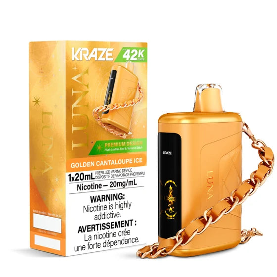 Golden Cantaloupe Ice - Kraze Luna 42k Disposable Vape ( 20MG / 20ML)