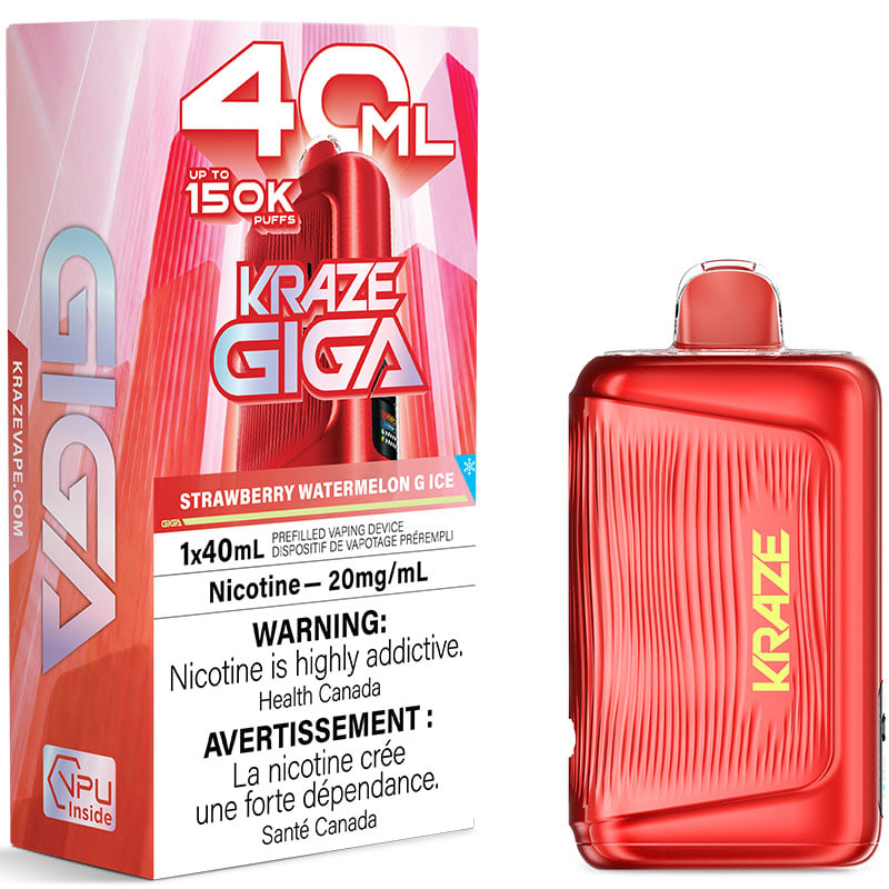 KRAZE GIGA 150K - Strawberry Watermelon G Ice - Disposable Vape