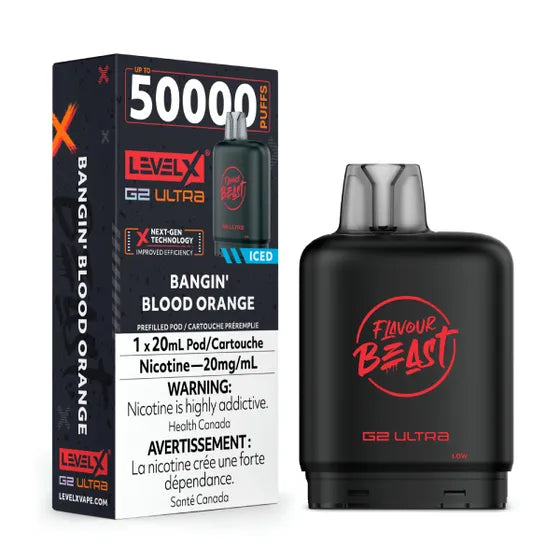 Bangin' Blood Orange - Level X Flavour Beast G2 Ultra 50k- (Without Battery)