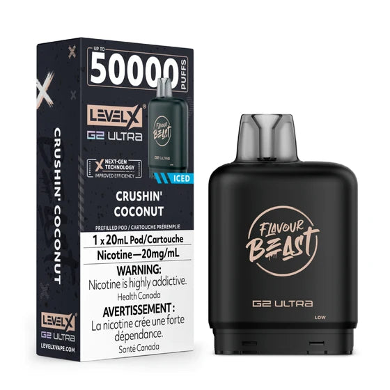 Crushin' Coconut - Level X Flavour Beast G2 Ultra -50k Puffs POD