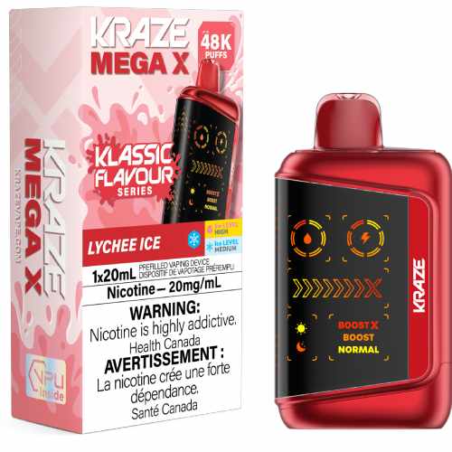 Lychee Ice - Kraze Mega X 48K Disposable Vape (20mL)