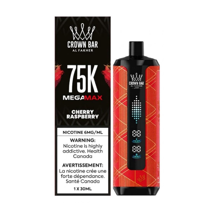 Cherry Raspberry - Al Fakher Crown Bar Mega Max 75k Disposable Vape