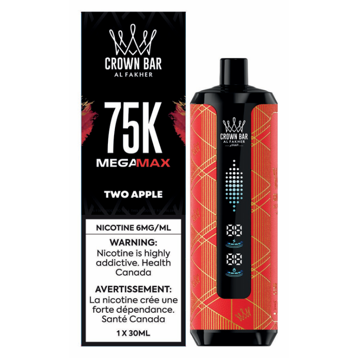 Two Apple - Al Fakher Crown Bar Mega Max 75k Disposable Vape
