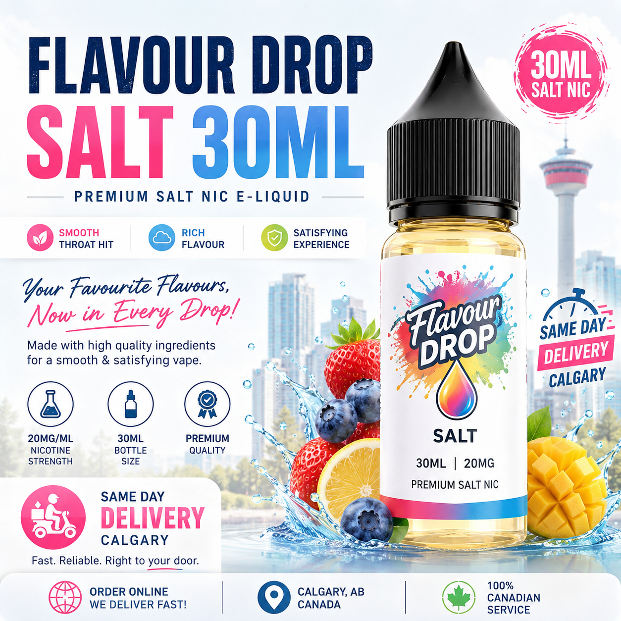 Flavour Drop Salt 30ml | Calgary Vape Delivery