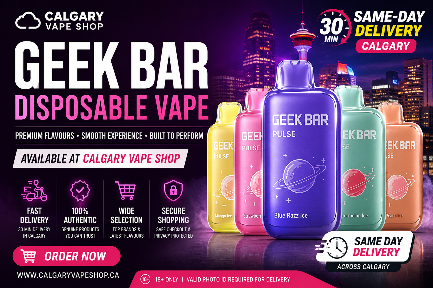 GEEK BAR Disposable Vape available at Calgary Vape Shop with same-day delivery.