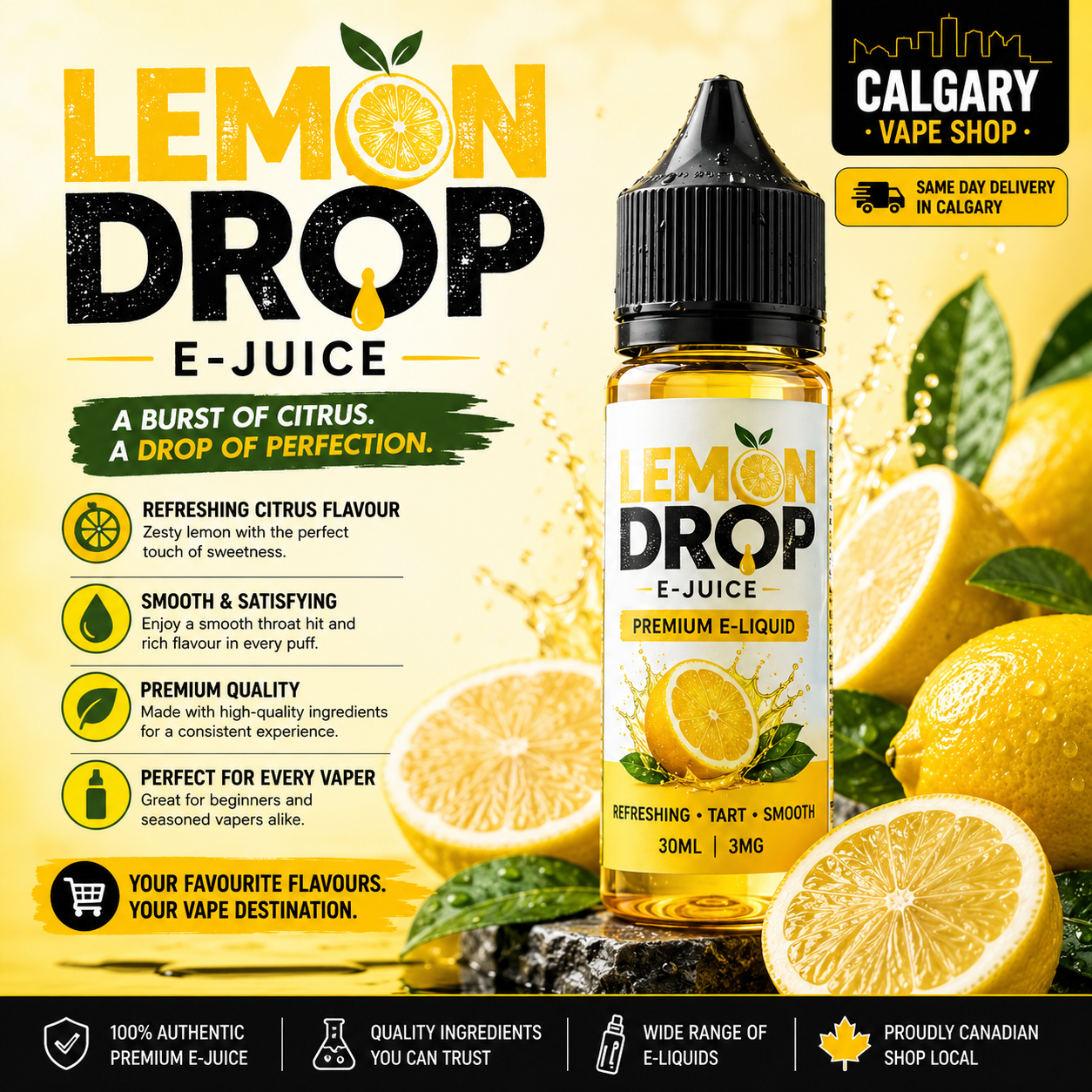 Lemon Drop E-Juice | Calgary Vape Shop