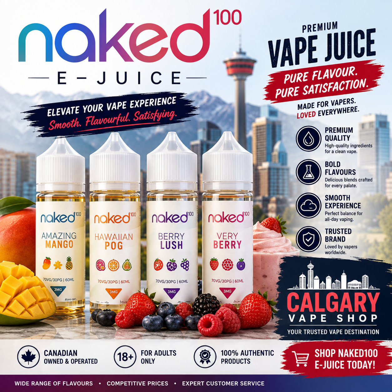Naked100 E-Juice Calgary | Premium Vape Juice & Flavours