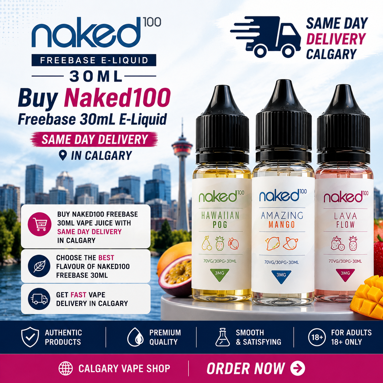 Buy Naked100 Freebase 30mL E-Liquid