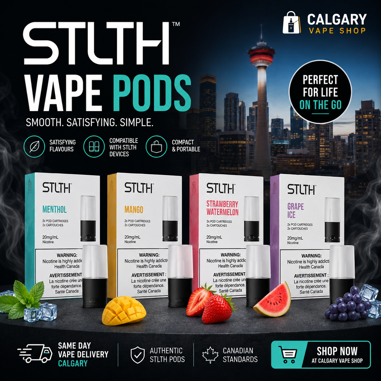 Buy STLTH PODS With Best Flavour Options | Calgary Vape Shop