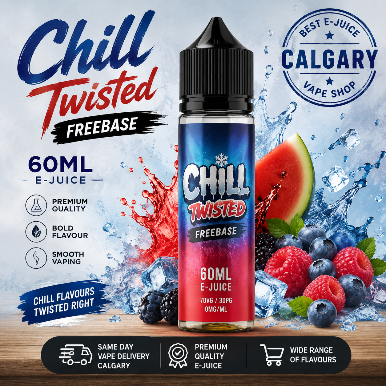 Chill Twisted Freebase 60mL E-Juice | Calgary Vape Shop