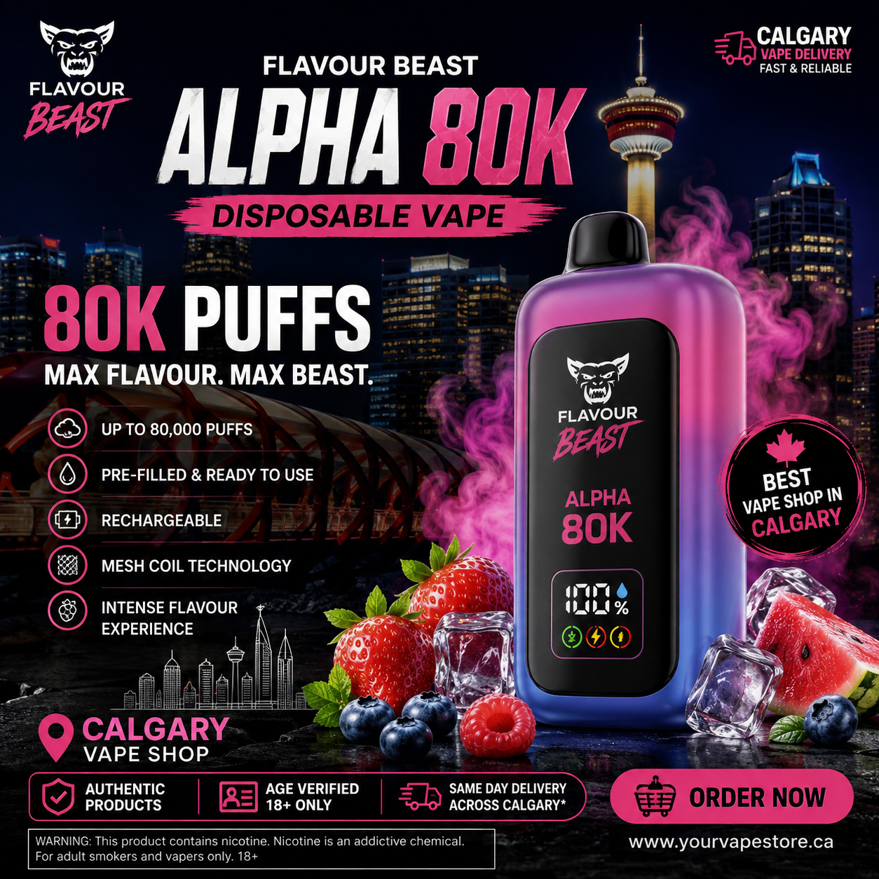 Flavour Beast Alpha 80K Disposable Vape | Calgary Vape Shop