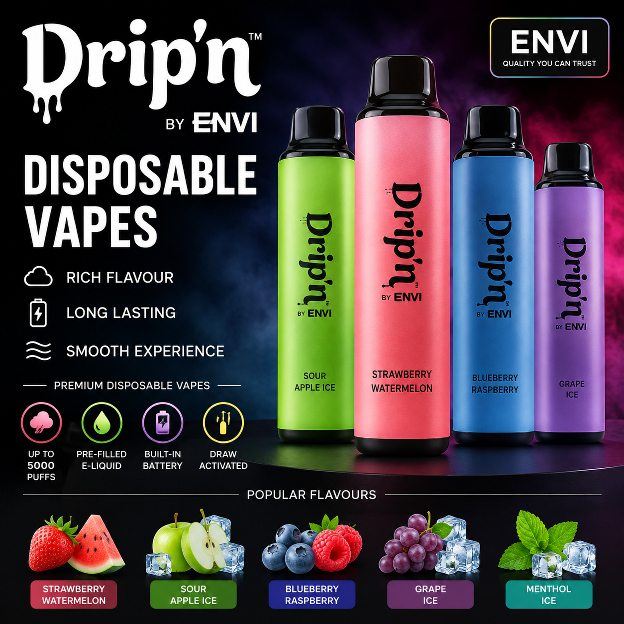 Drip'n Disposable Vapes by ENVI