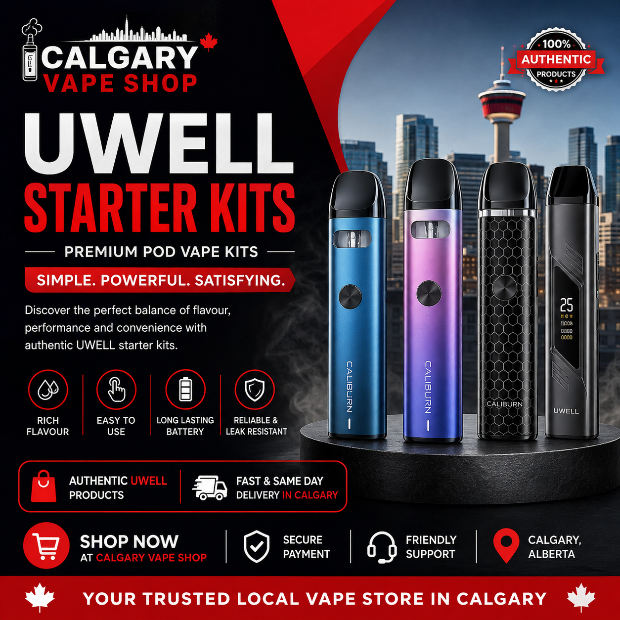 UWELL Starter Kits | Premium Pod Vape Kits | Calgary Vape Shop