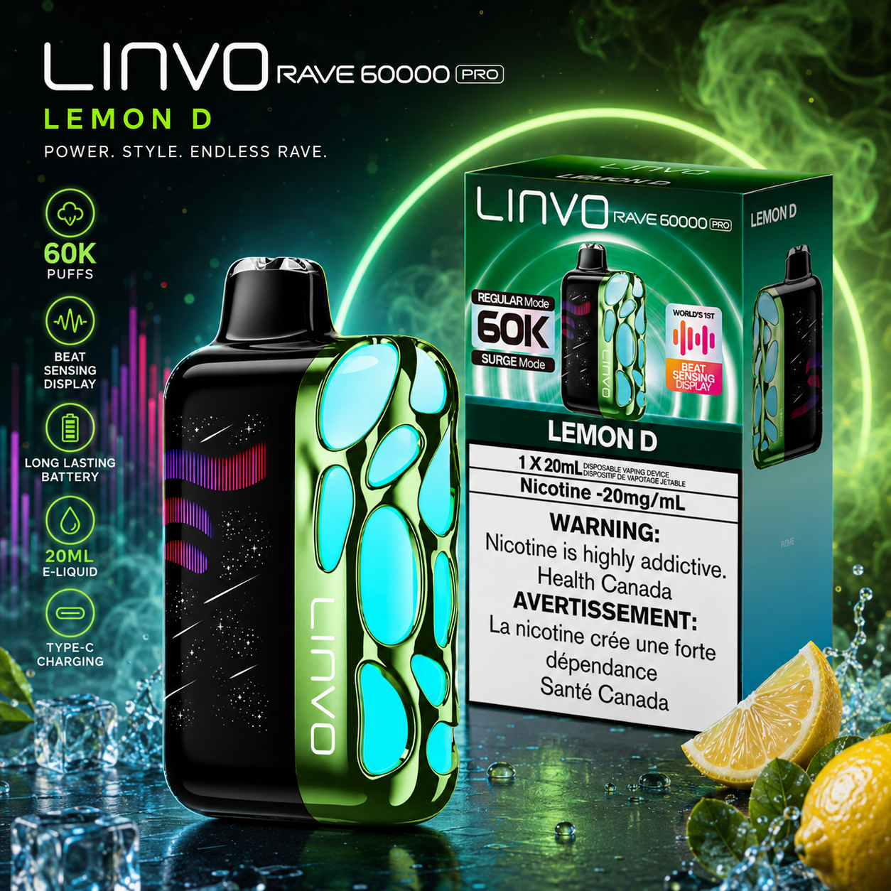 Linvo Rave 60000 Disposable Vape