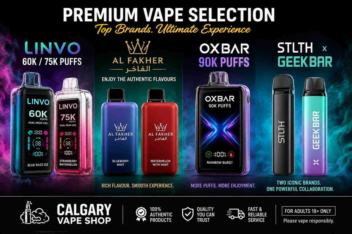 Linvo 60k / 75k Puffs Al Fakher / OXBAR 90k PUFFS / Stlth x Geekbar