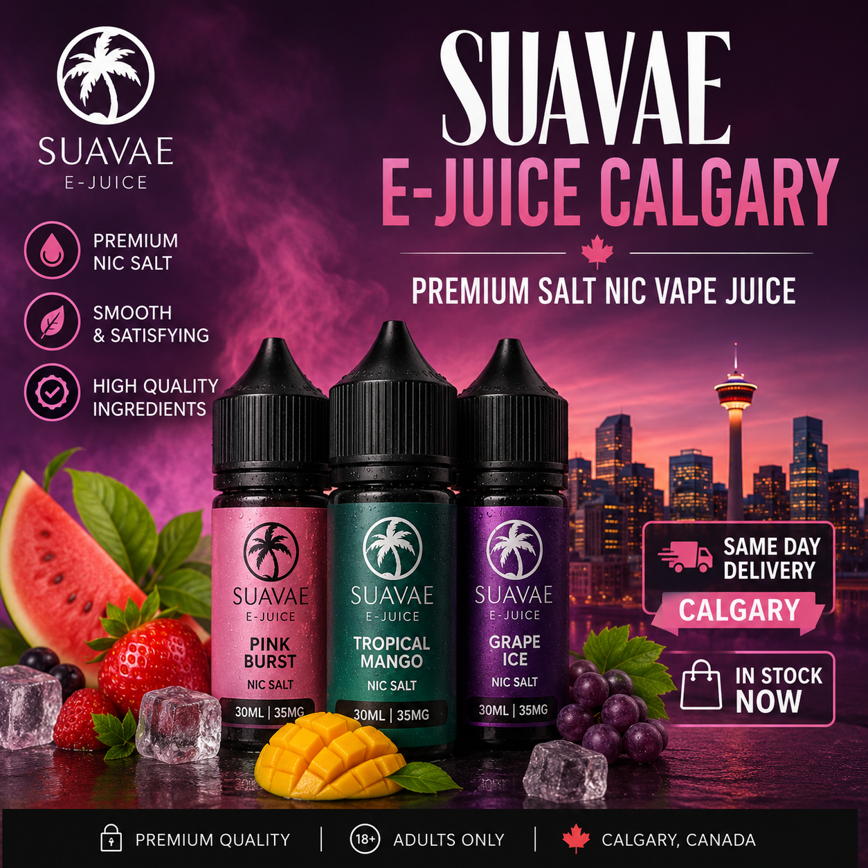 Suavae E-Juice Calgary | Premium Salt Nic Vape Juice