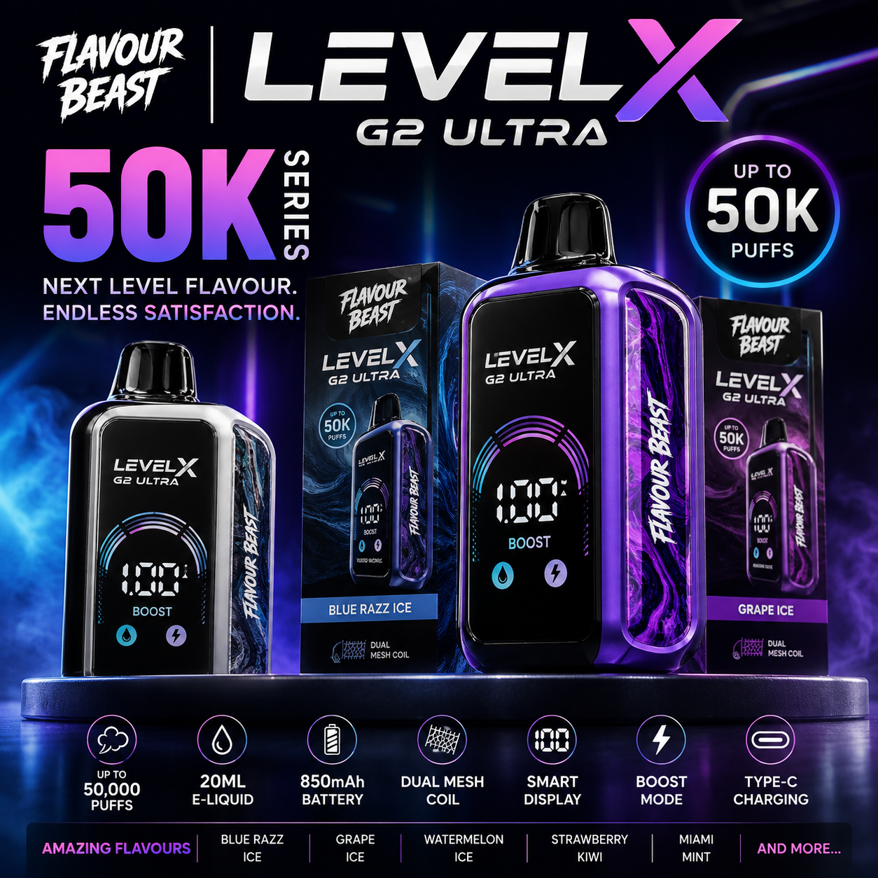 Flavour Beast Level X G2 Ultra 50K Series