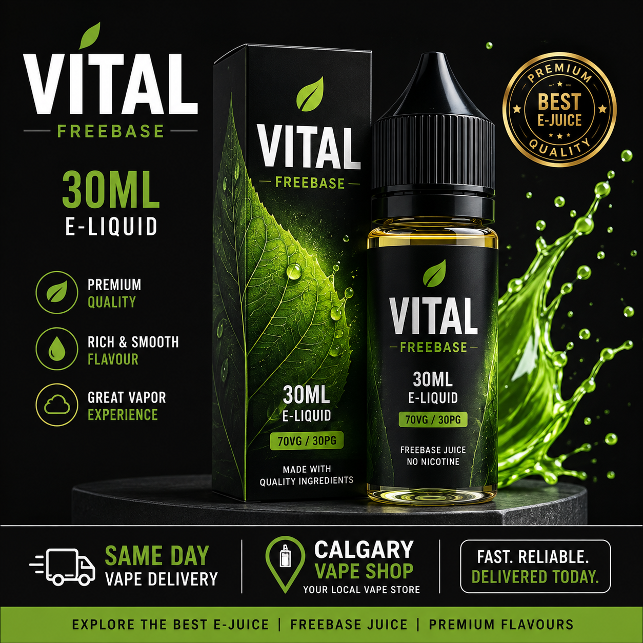 Vital Freebase 30mL E-Liquid | Same Day Vape Delivery Calgary