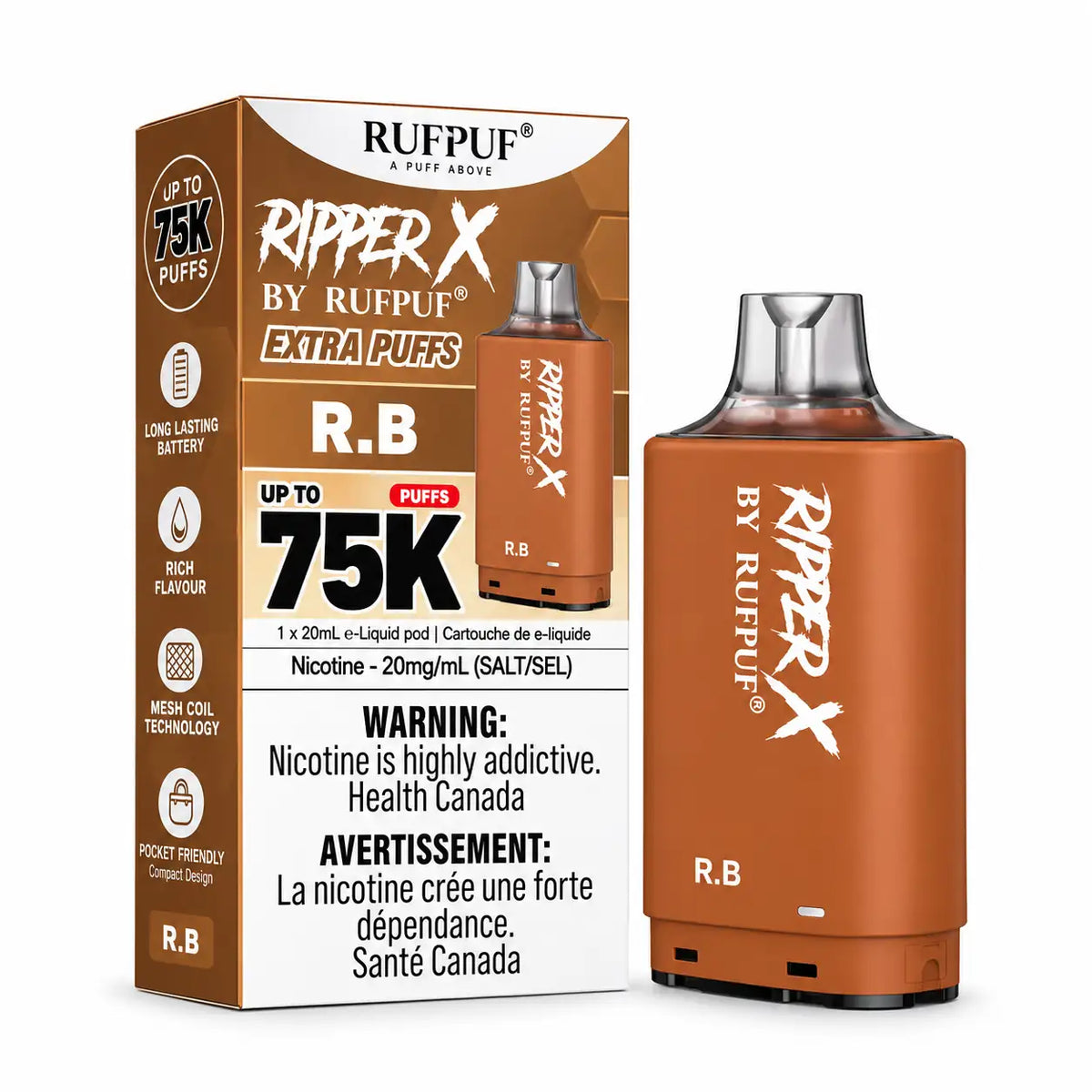 Ripper X 75K Puffs Pods in Calgary