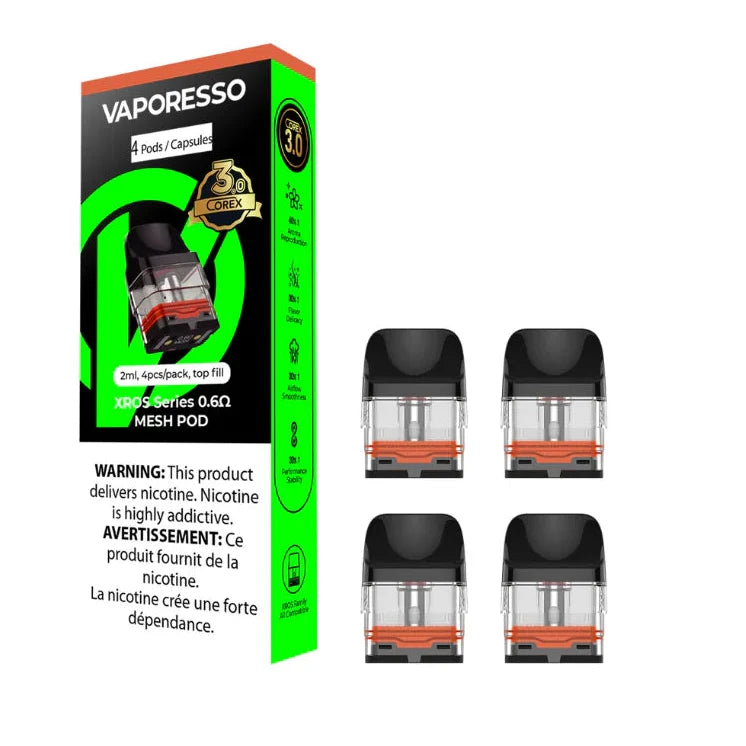 VAPORESSO XROS COREX 3.0 REPLACEMENT POD (3ML) (4 PACK )