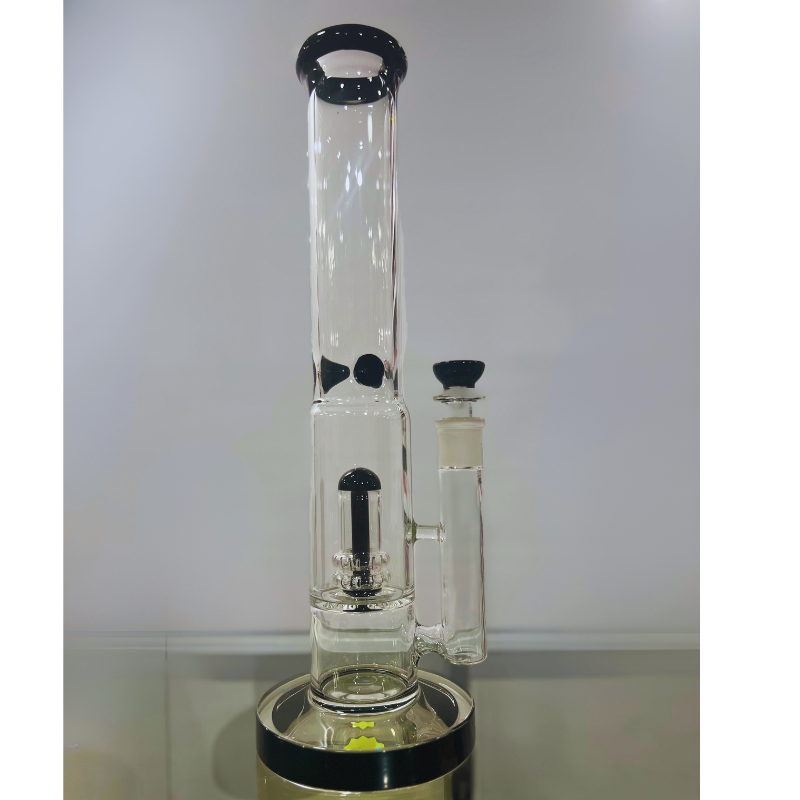 15 inch Double Perc Straight tube Bong 14mm Thick [Grace 10 ]