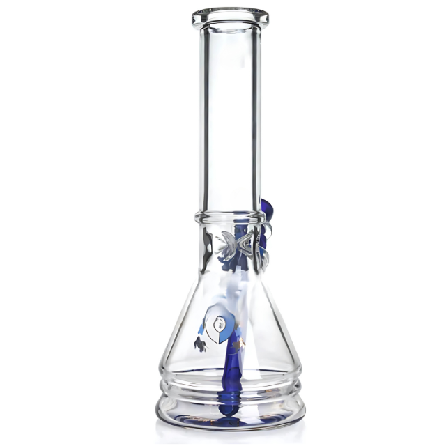 10 Inch Strong Straight Beaker Bong-Black (PHX722)