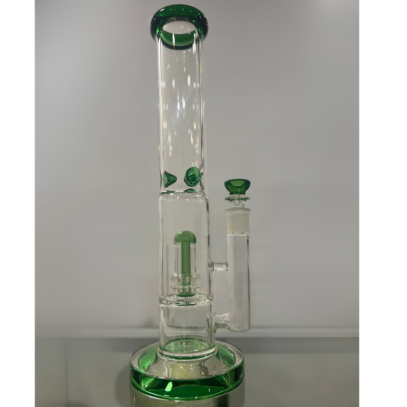 15 inch Double Perc Straight tube Bong 14mm Thick [Grace 10 ]