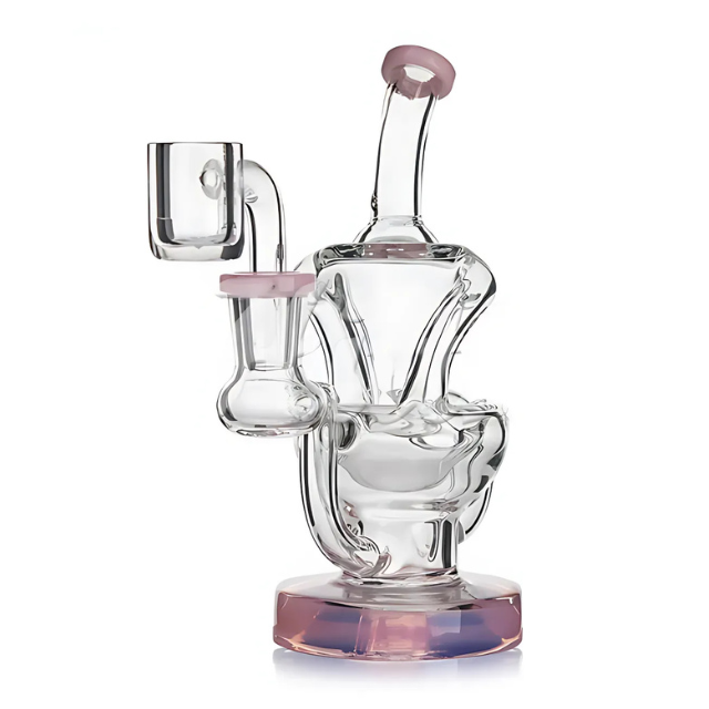 6.3 Inches 14mm Quartz Banger Recycler Oil DAB Rig(HIT120)