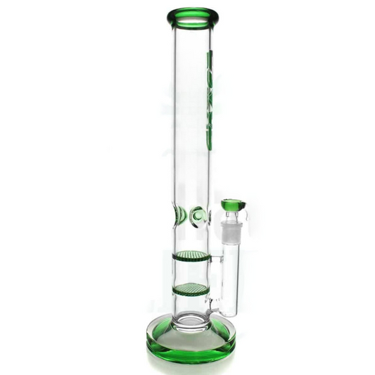 Straight Tube Bong with Double Honeycomb Percs [Grace 20 ]