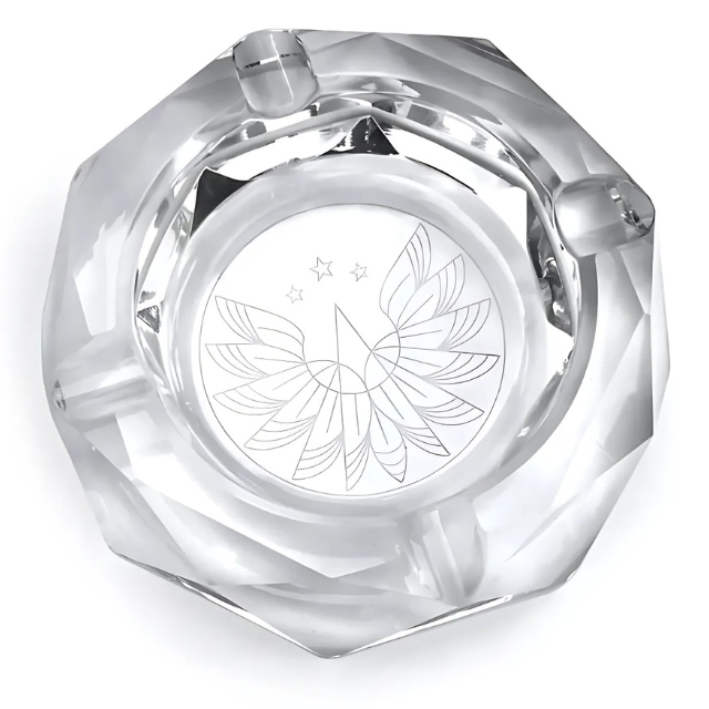 Octagonal Glass Ashtray 4 Inches(PHX702)
