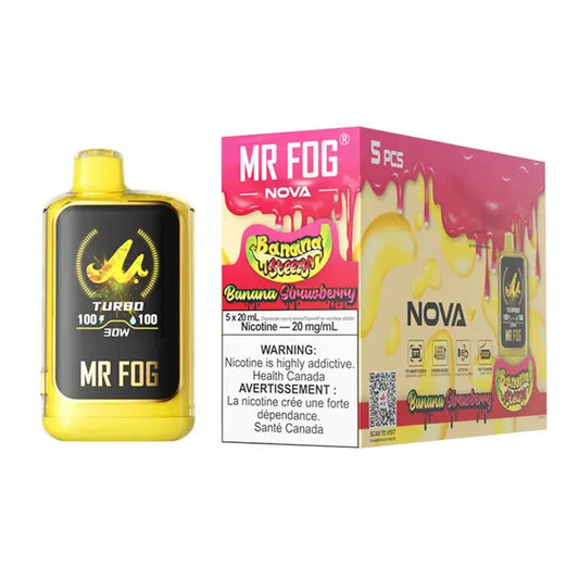 Strawberry Banana Steezy | Mr Fog Nova 36K Disposable Vape 20mg