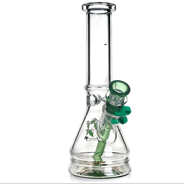 10 Inch Strong Straight Beaker Bong-Black (PHX722)