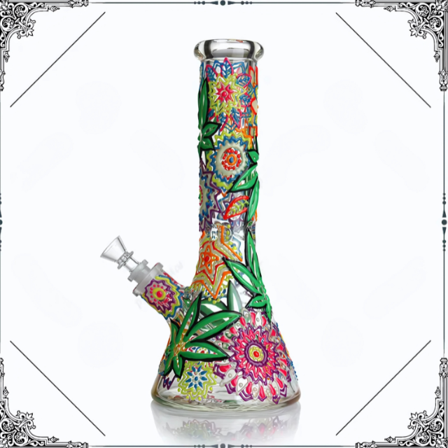 Glass Tube 3-D Hand Painting Same Water Smoking Pipe (HD181)