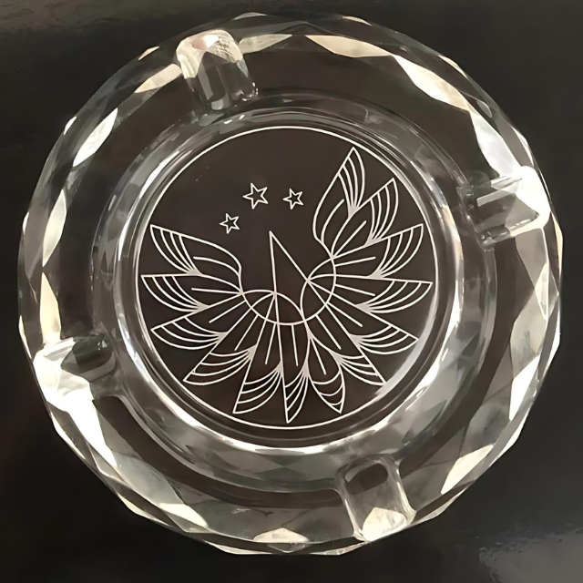 Modern Glass Ashtray 4.5 Inches(PHX703)