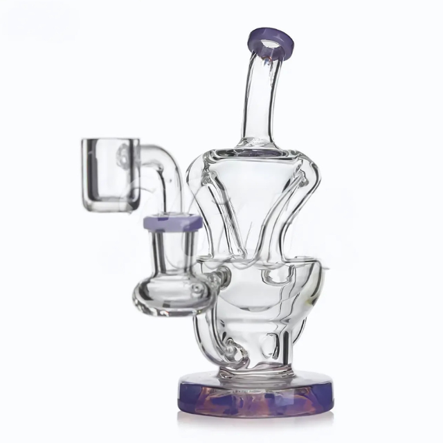 6.3 Inches 14mm Quartz Banger Recycler Oil DAB Rig(HIT120)
