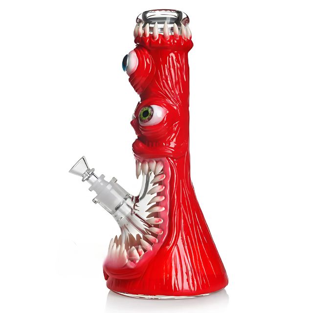 7mm Thick Glass 12.5 Inches, 3-D Hand Painting | Smoking Glass Water Pipe [ Model HD318 ]