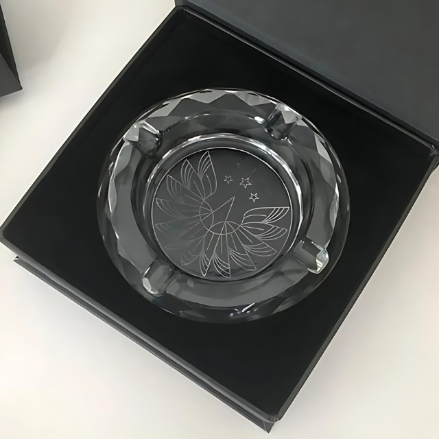 Modern Glass Ashtray 4.5 Inches(PHX703)