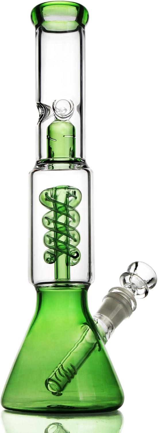 14 inch Spiral Percolator Bong | Thick Glass | 4 color [Grace 4]